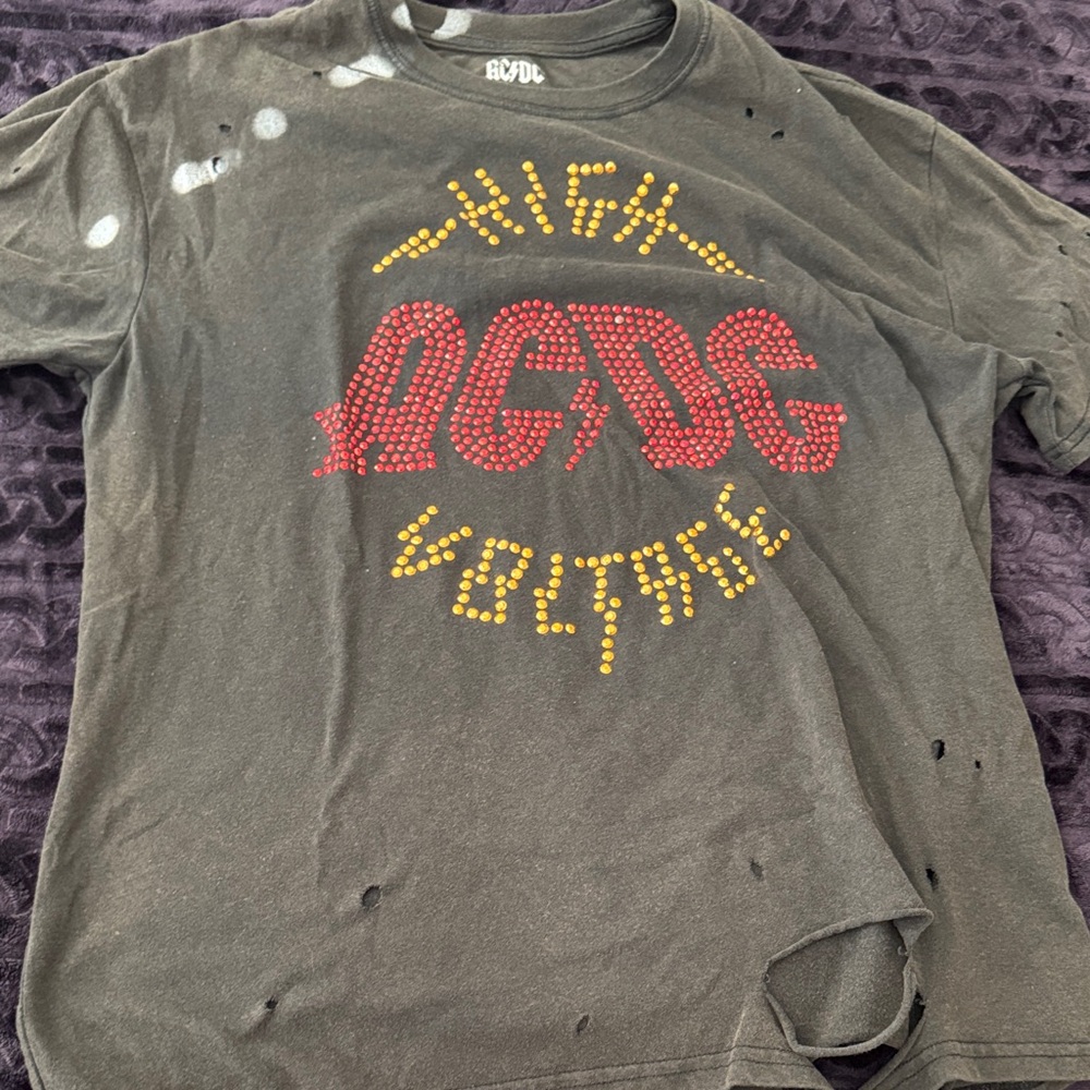 AC/DC Kids High Voltage Tee - Black with Red and Yellow